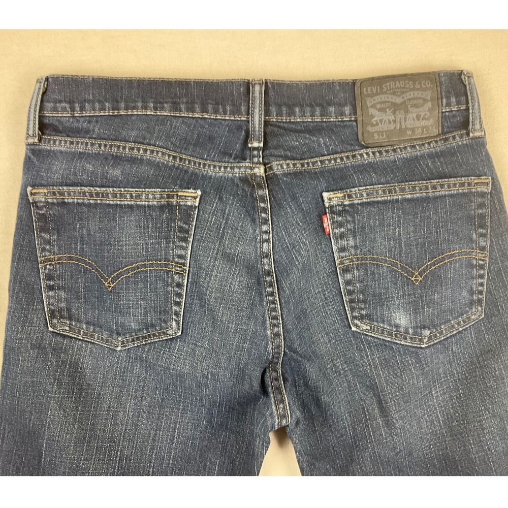 Levi Strauss Co 511 Mens‎ Dark Wash Slim Fit Jeans W34 L34 (fits 34x33) - Picture 3 of 16
